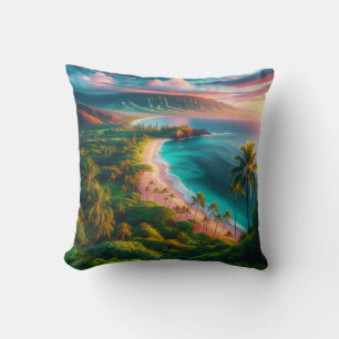 Cojín Decorativo Paraíso tropical de la isla de Maui