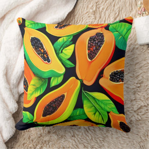 Cojín Decorativo Paraíso Tropical de Papaya