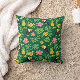 Cojín Decorativo Paraíso Tropical del Tucán 