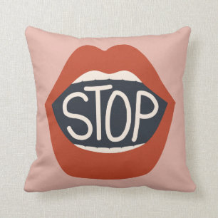 Cojín Decorativo Parar los labios