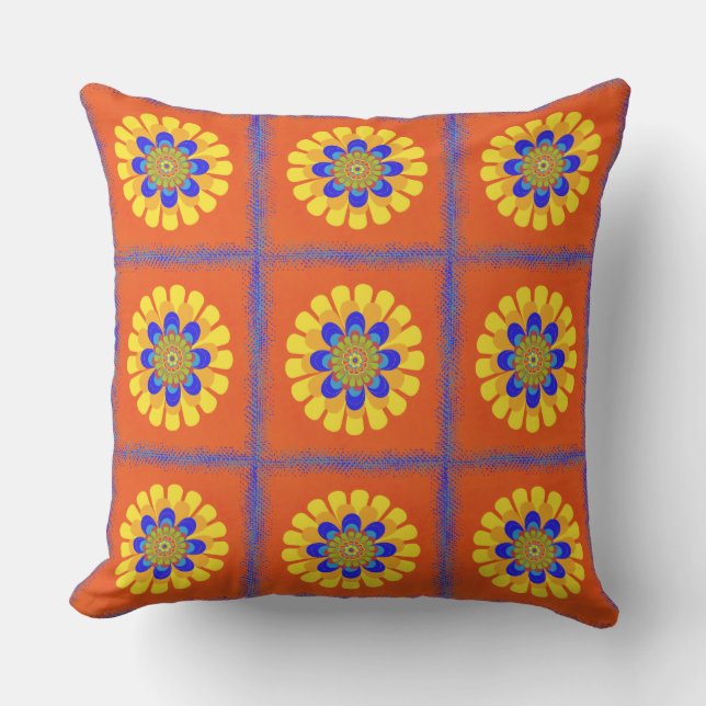 Cojín Decorativo Parche de Bloom naranja (Anverso)