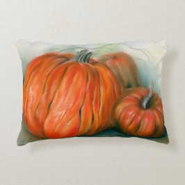Cojín Decorativo Parche de calabaza Arte Trío Pastel Otoño