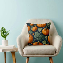Cojín Decorativo Parche de Calabaza Frondosa