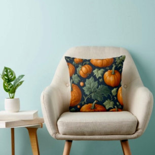 Cojín Decorativo Parche de Calabaza Frondosa