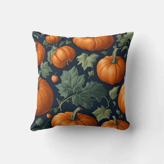 Cojín Decorativo Parche de calabaza Leafy (Reverso)