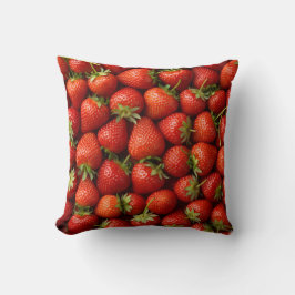 Cojín Decorativo Parche de Fresa Roja Jugosa
