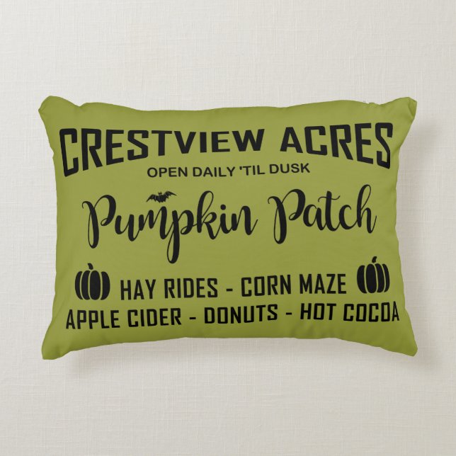 COJÍN DECORATIVO PARCHE DE PUMPKIN DE CRESTVIEW ACRES (Anverso)