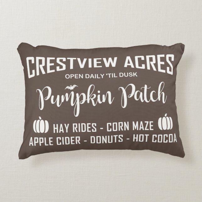 COJÍN DECORATIVO PARCHE DE PUMPKIN DE CRESTVIEW ACRES (Anverso)