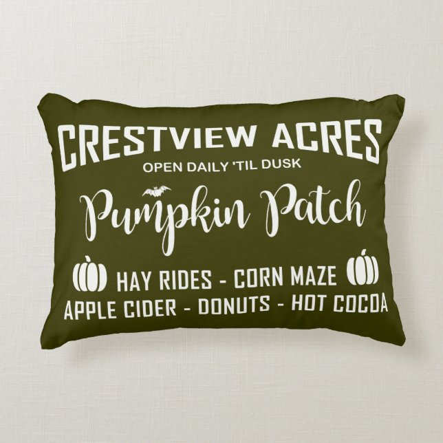 COJÍN DECORATIVO PARCHE DE PUMPKIN DE CRESTVIEW ACRES (Anverso)