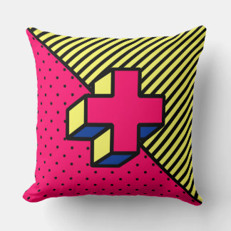 Cojín Decorativo Parche Neo-Memphis - Signo de Cruz/Plus