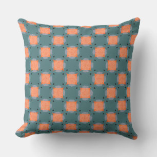 Cojín Decorativo Parches con título de naranja