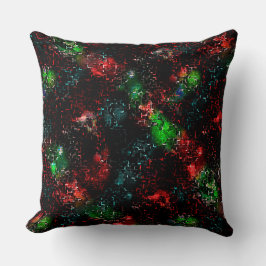 Cojín Decorativo Parches de colores llamativos bajo trazas oscuras