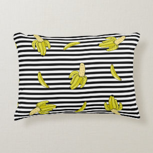 Cojín Decorativo Parches de plátano personalizado: estilo retro.