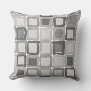 Cojín Decorativo Parches pintados de gris moderno