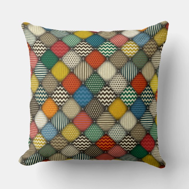 Cojín Decorativo parches retro (Anverso)