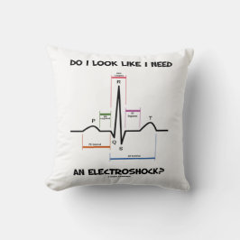 Cojín Decorativo ¿Parece que necesito un electroshock? EKG ECG