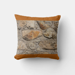 Cojín Decorativo pared de hormigón y piedra en Almohadón de Algodón