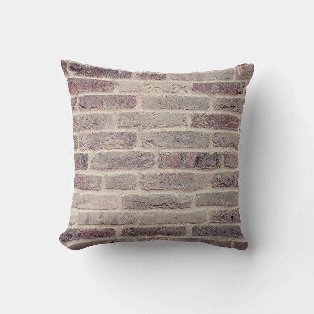 Cojín Decorativo Pared de ladrillo marrón (Anverso)