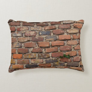 Cojín Decorativo Pared de ladrillo marrón