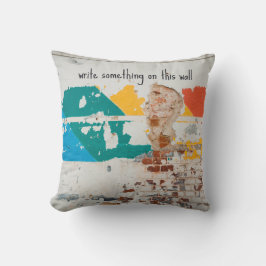 Cojín Decorativo Pared pintada de antaño con graffiti