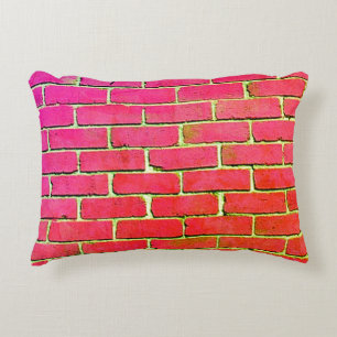 Cojín Decorativo Pared rosa de ladrillo