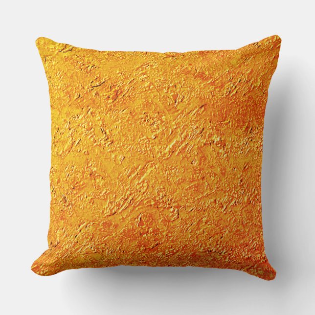Cojín Decorativo Parede derroituosa com textura amarela e laranja (Anverso)