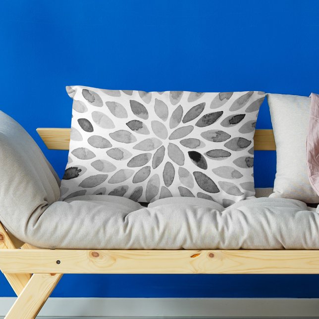 Cojín Decorativo Paredes de brocha acuarela - blanco y negro (Subido por el creador)