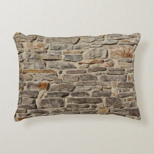 Cojín Decorativo Paredes de piedra rústica, decoración texturizada