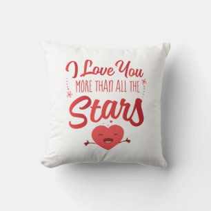 Cojín Decorativo Pareja Arte Que Te Amo Más Que Todas Las Estrellas