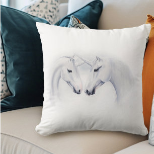 Cojín Decorativo Pareja blanca de Unicornios