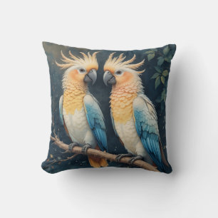 Cojín Decorativo Pareja Cockatoo Parrot