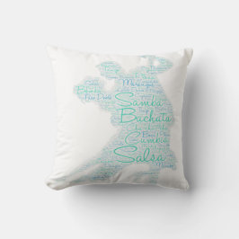 Cojín Decorativo Pareja de arte de Word bailarina Bachata Salsa