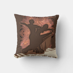 Cojín Decorativo Pareja de baile de salón en llaves de piano