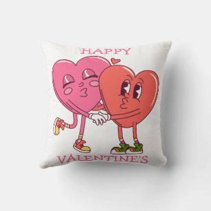 Cojín Decorativo Pareja de corazones de San Valentín lindos