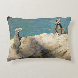 Cojín Decorativo Pareja de Iguanas Fotografía de Vida Silvestre Tro