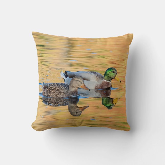 Cojín Decorativo Pareja de Mallards (Anverso)