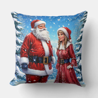 Cojín Decorativo Pareja de Navidad de Santa Hogar Acogedor Regalo