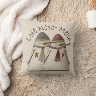 Cojín Decorativo Pareja de Nieve