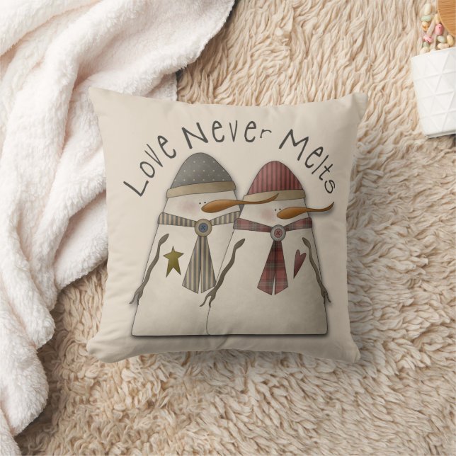 Cojín Decorativo Pareja de Nieve (Manta)