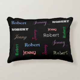 Cojín Decorativo Pareja de nombres personalizados