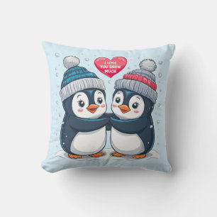 Cojín Decorativo pareja de pingüinos