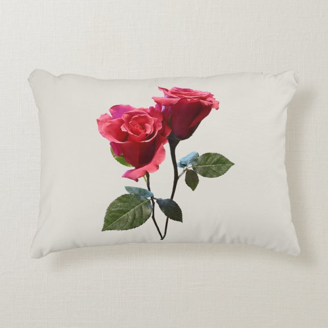 Cojín Decorativo Pareja de Rosas (Anverso)