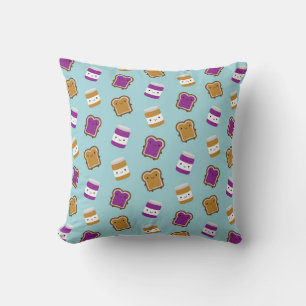 Cojín Decorativo Pareja de Sándwich de Mantequilla de Maní y Jalea 