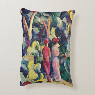 Cojín Decorativo Pareja en el camino del bosque de August Macke