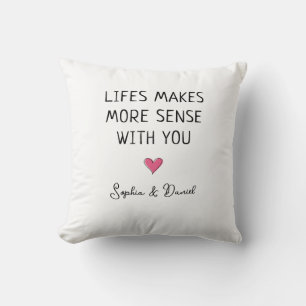Cojín Decorativo Pareja Personalizada La Vida Tiene Más Sentido Con