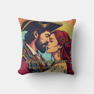Cojín Decorativo Pareja pirata psicodélica - audaz romance