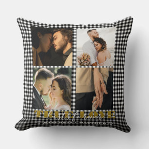 Cojín Decorativo Pareja Romántica Amor Verdadero 4 Foto y Cita 