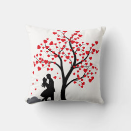 Cojín Decorativo Pareja romántica Silhouette Love Tree Pillow