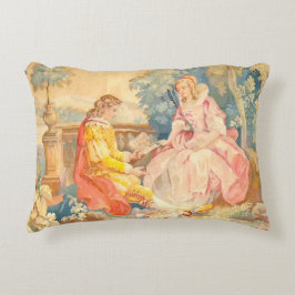 Cojín Decorativo Pareja romántica vintage leyendo un libro