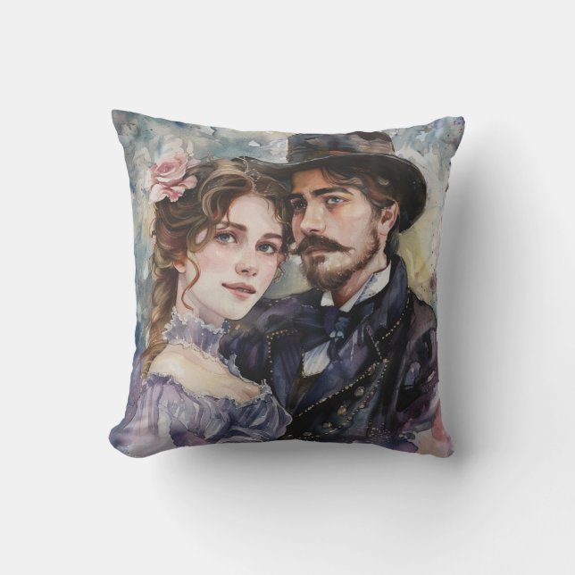 Cojín Decorativo Pareja Victoriana (Anverso)